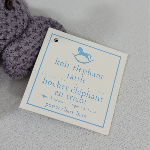 Pottery Barn Baby Knit Elephant Rattle - Picture 2 of 11
